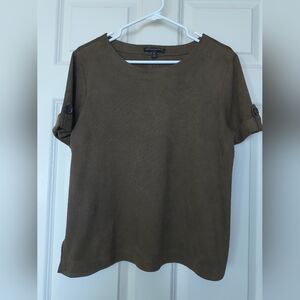 Banana Republic Vegan Suede Short Sleeve Women's Top